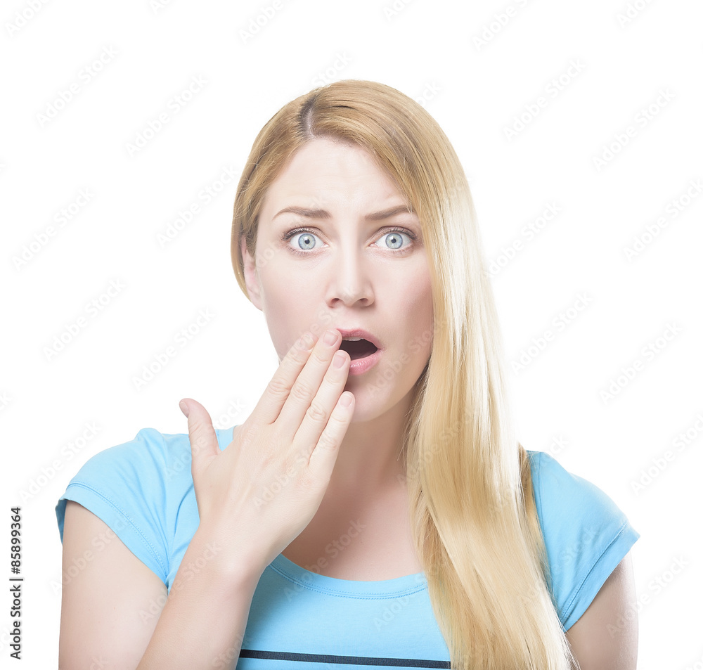 Shocked blonde lady Shocked blonde lady