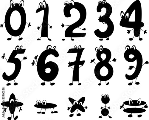 Cartoon funny numbers