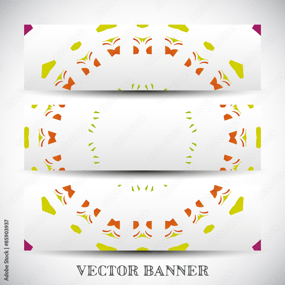 Fototapeta premium Set of abstract vector banners