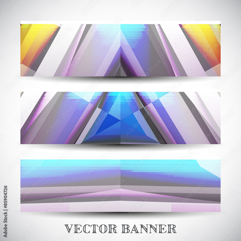 Set of abstract vector banners