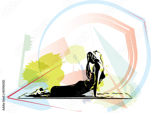 Yoga woman illustration