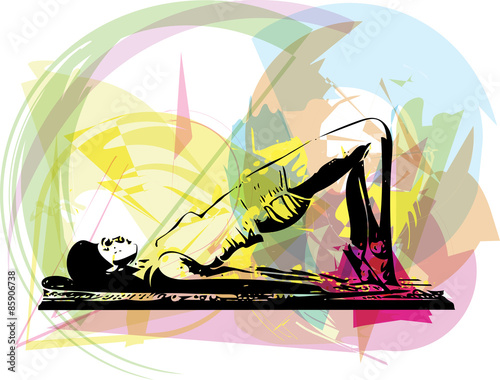 Yoga woman illustration