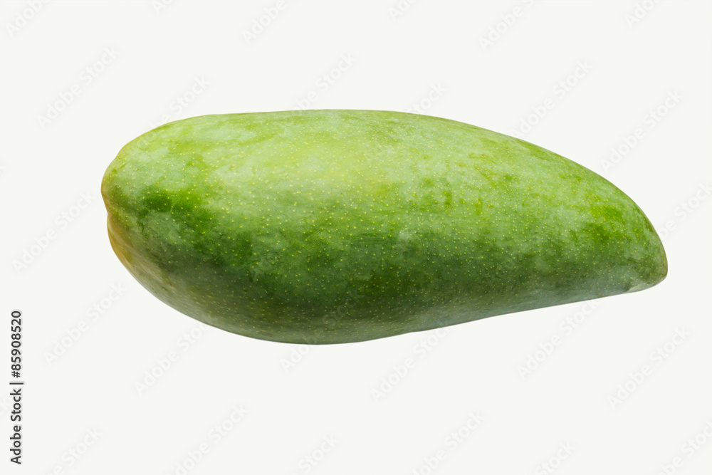 Raw mango fruit Isolate on white background with Clipping path Raw mango fruit Isolate on white background with Clipping path