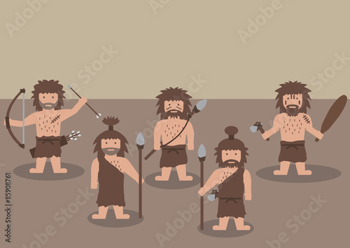 Caveman warrior flat graphic