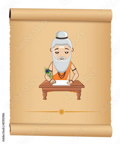 Maharishi Valmiki Vector Illustration