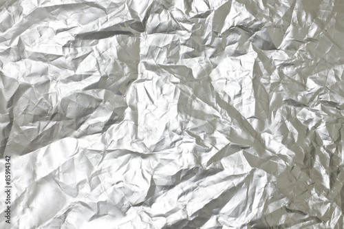 Gray crumpled plastic, backgrounds and textures