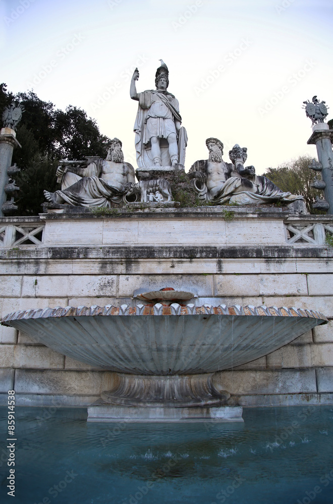 Fountain of  Dea di Roma in Roma, Italy