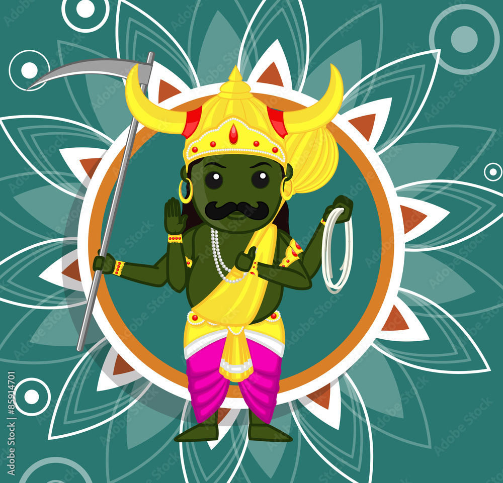 Fototapeta premium Yamraj Blessing - Indian God of Death