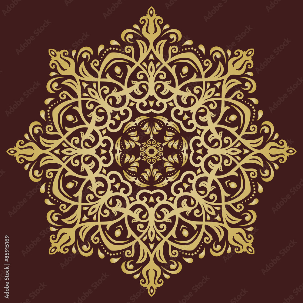 Orient Abstract  Golden Ornament