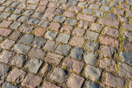 Part of an old cobblestone road