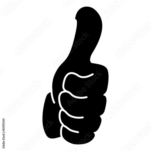 Thumb Up Hand Sign Silhouette