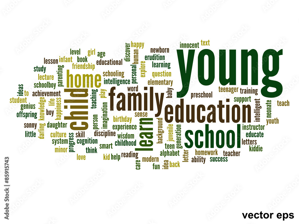 Vector conceptual education word cloud Vector conceptual education word cloud