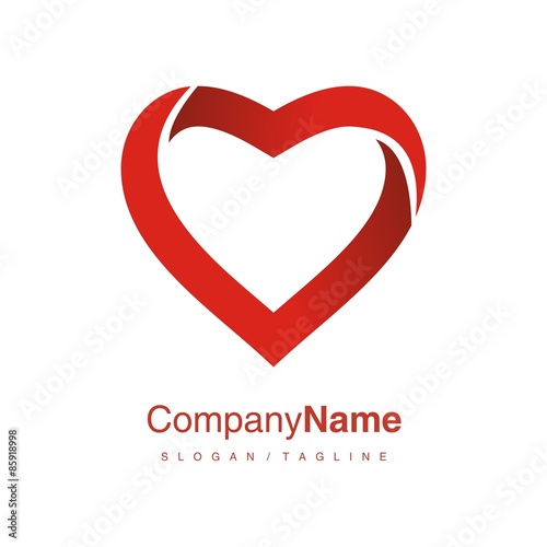 Heart logo icon vector