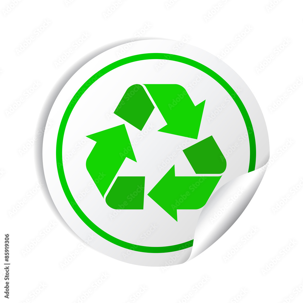 Obraz premium Vector recycle sticker