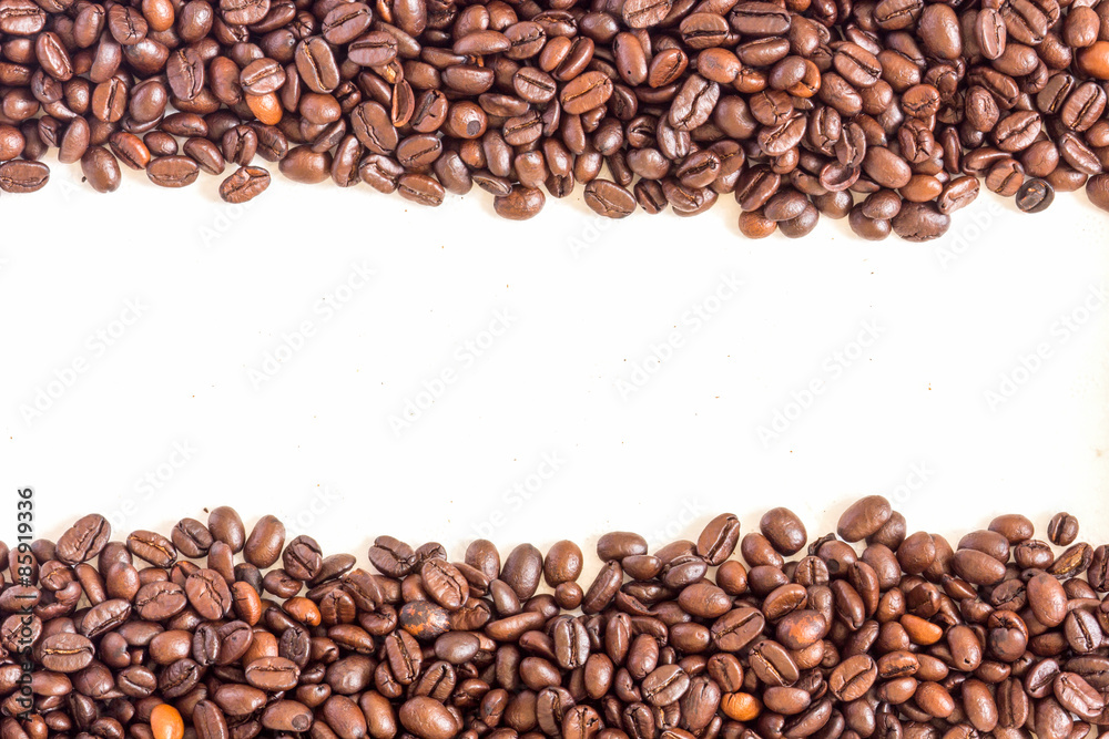 Coffee Beans on white background for presentation and business Coffee Beans on white background for presentation and business