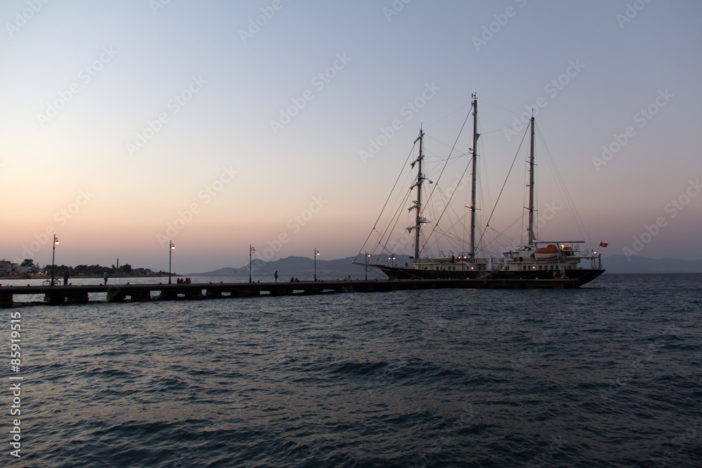 Port of Kos, main city of this greek island.