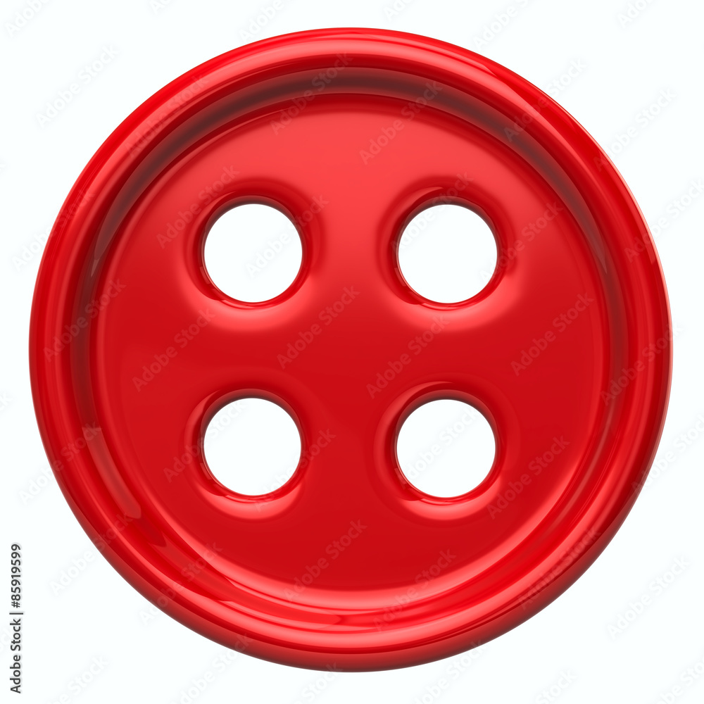 Red cloth button for garments