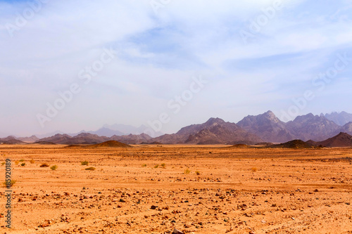 Lifeless hot desert