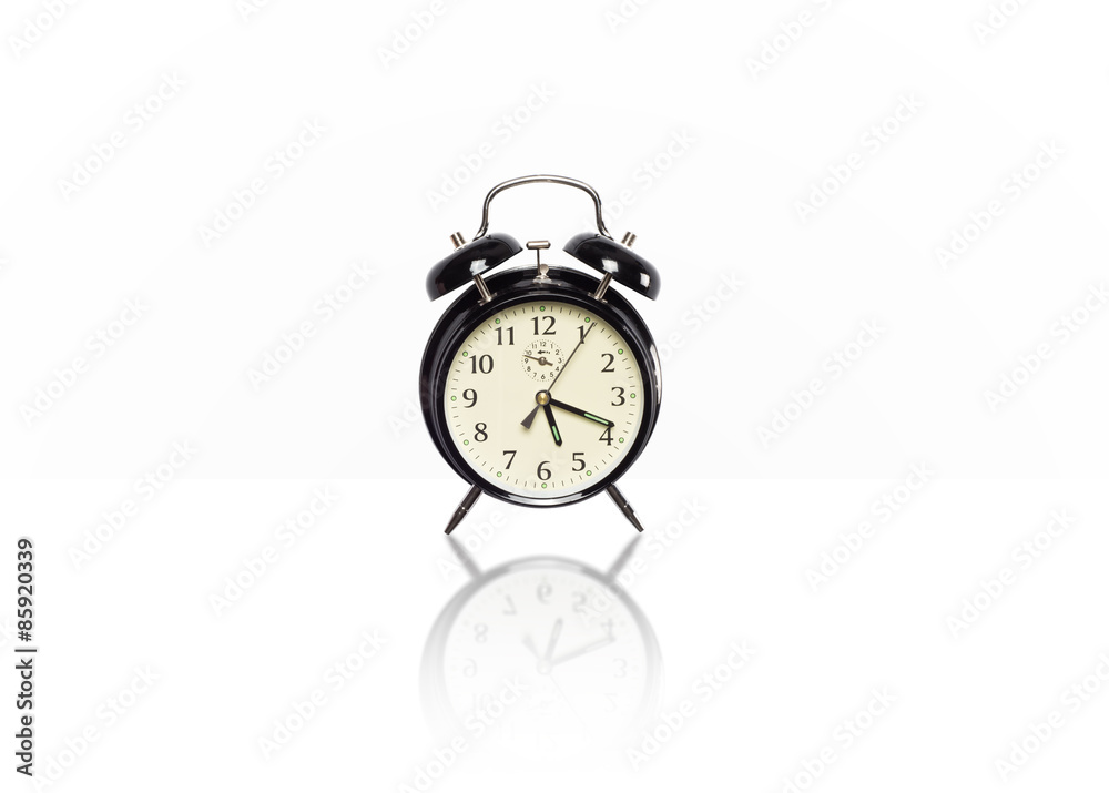 Retro alarm clock isolated on white background Retro alarm clock isolated on white background