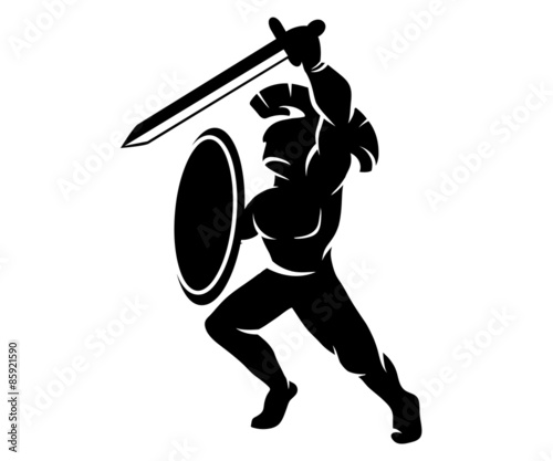 Roman soldier silhouette photo