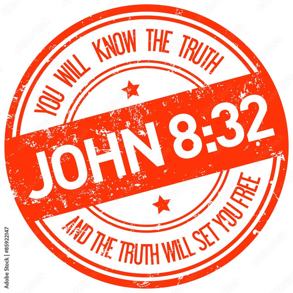 holy bible john 8:32 - obrazy, fototapety, plakaty 