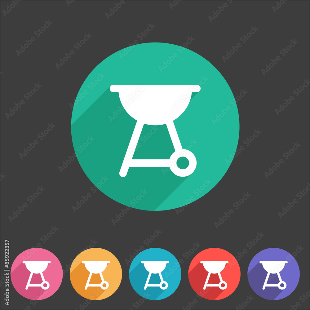 Barbeque grill bbq flat icon web sign symbol logo label Barbeque grill bbq flat icon web sign symbol logo label