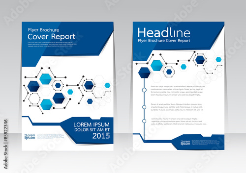 Abstract design vector template for brochure flyer in A4 size