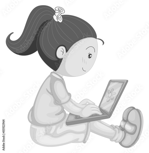 Girl working