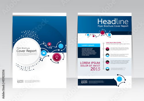 Abstract design vector template for brochure flyer in A4 size