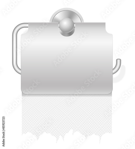 toilet paper on holder vector illustration