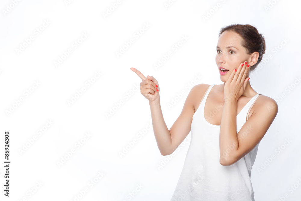 Beautiful woman showing emotions Beautiful woman showing emotions