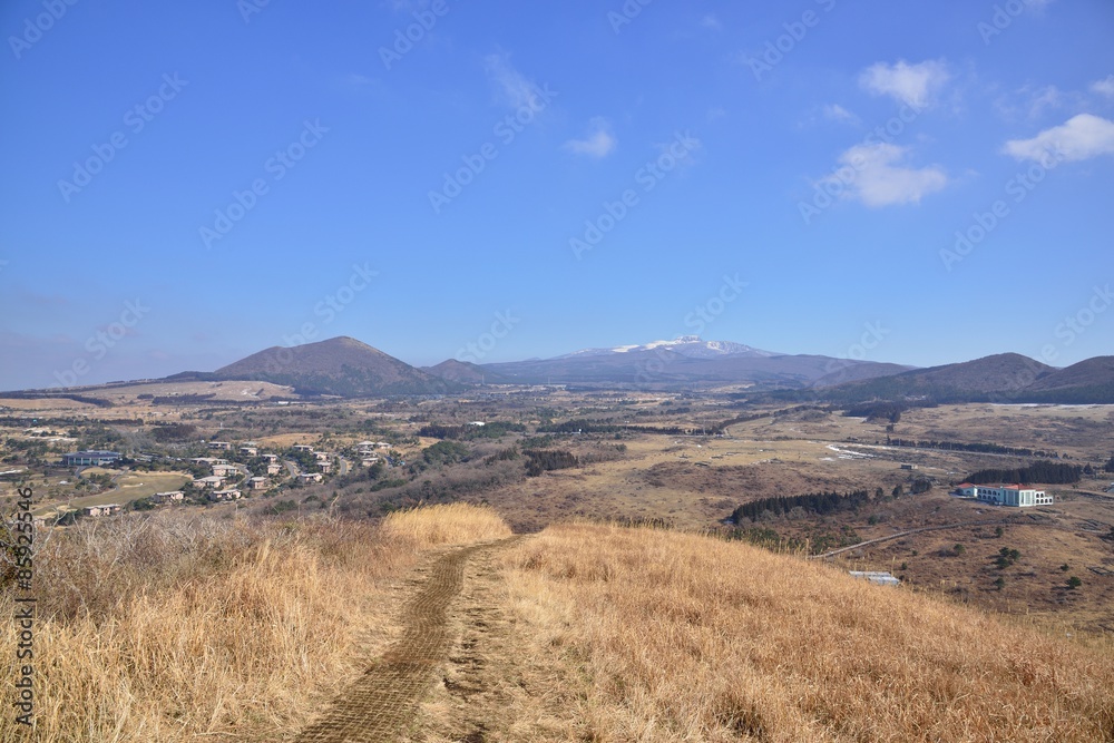 View from SaeByeol Volcanic Cone in Jeju Island