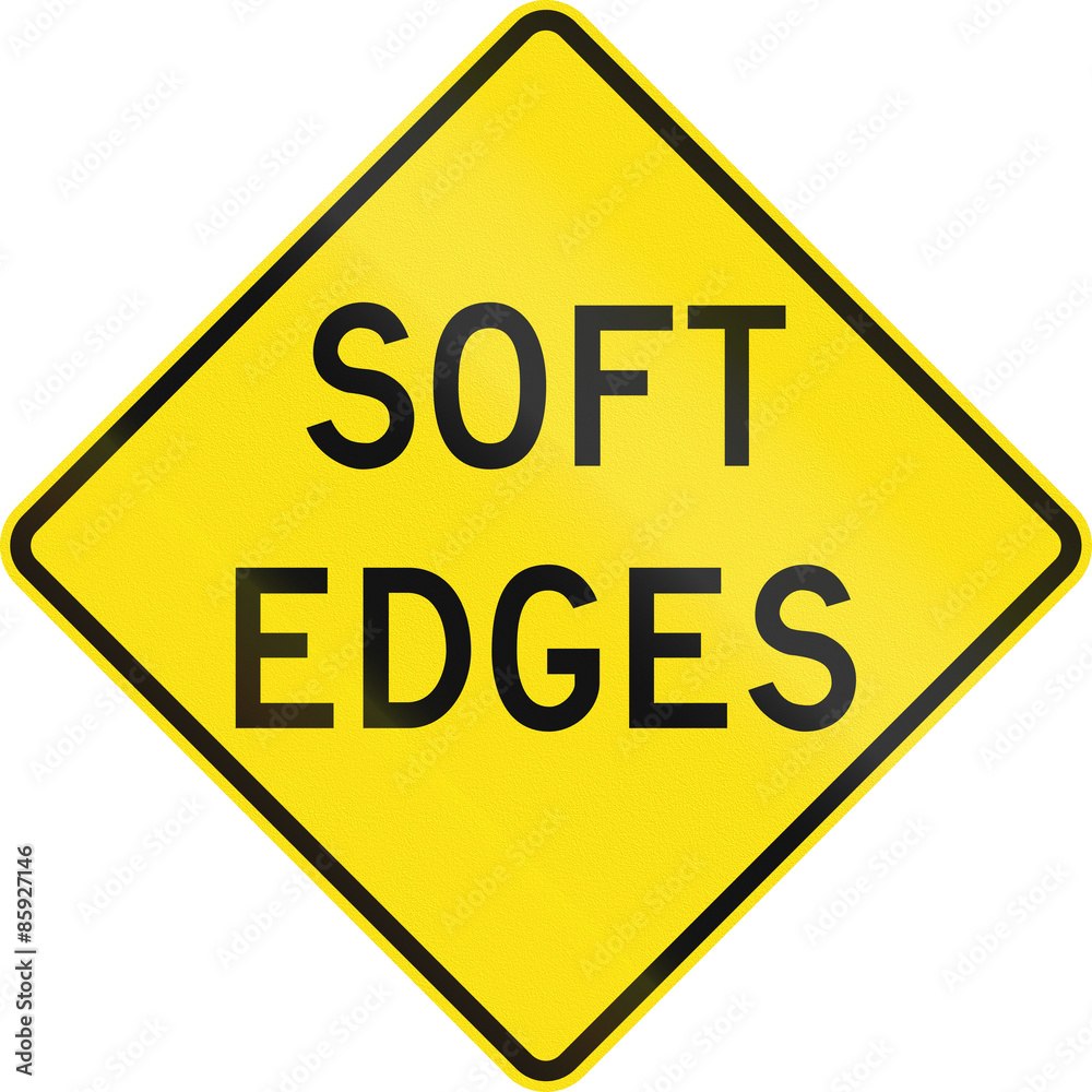 An Australian warning traffic sign - Soft edges An Australian warning traffic sign - Soft edges