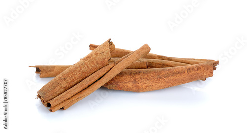 Cinnamon isolated on the white background