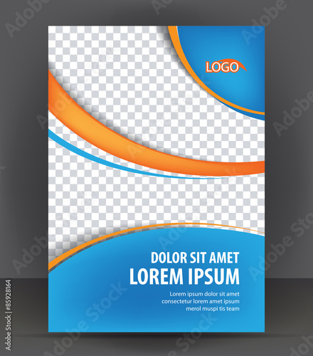 Magazine, flyer, brochure, cover layout design print template