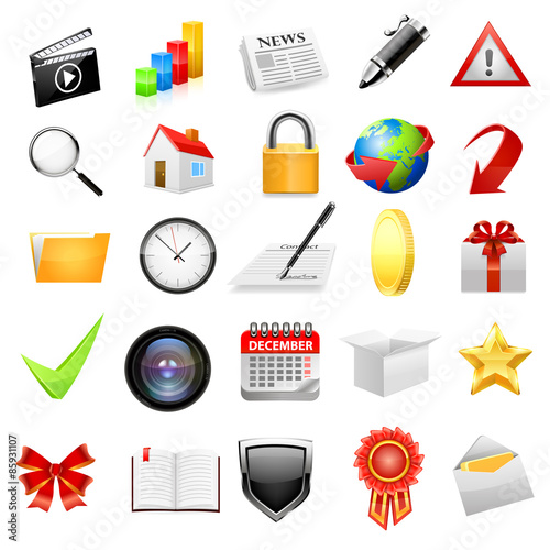 Web icon set. Vector