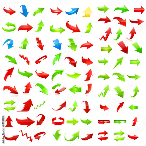 Arrow icon set. Vector
