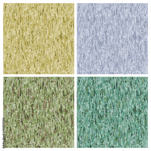 4 vector seamless background khaki sand, green, spruce and blue tint