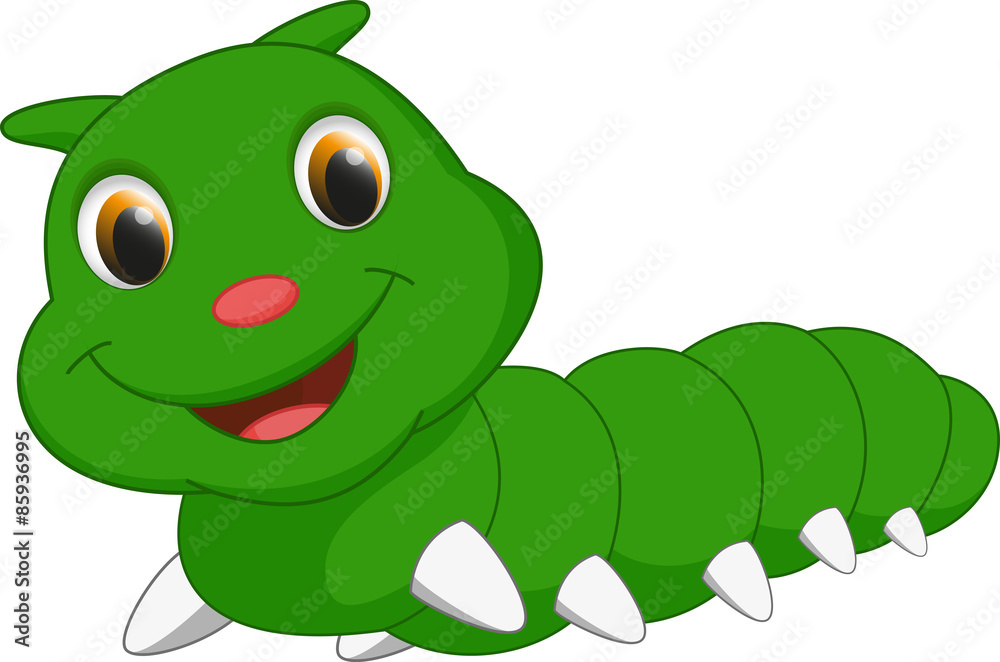 Obraz premium cute caterpillar cartoon