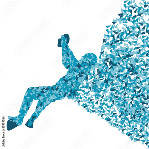 Children, teenager girl rock climber sport athletes climbing wal