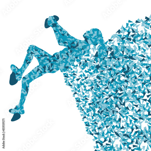 Children, teenager girl rock climber sport athletes climbing wal