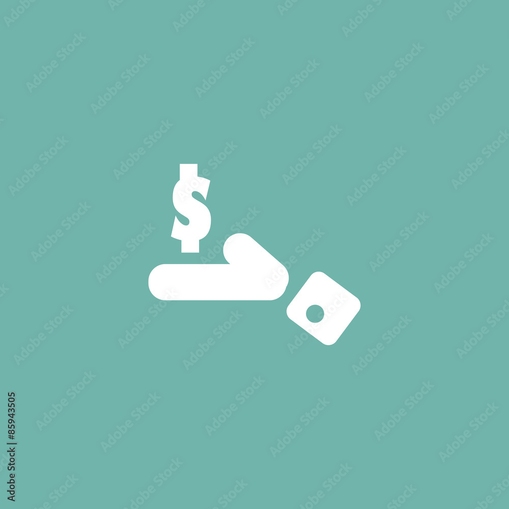 Money and hand icon Money and hand icon