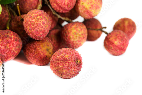 Litchi in the white background