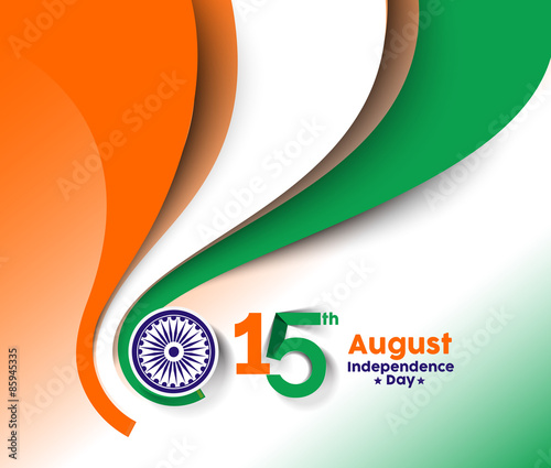 Indian Independence Day concept with text 15th August