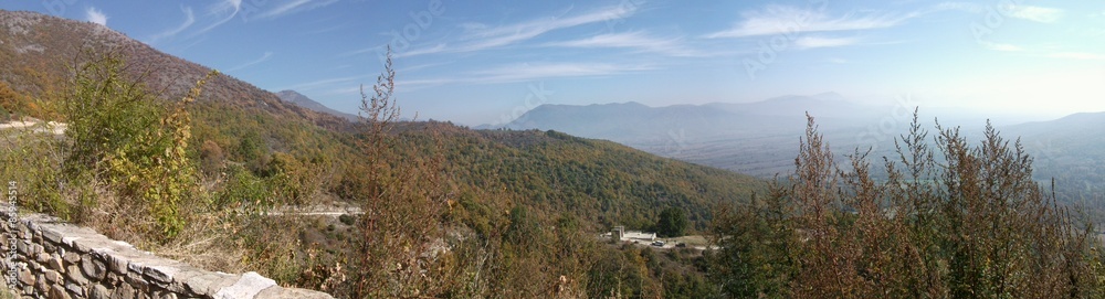 Fototapeta premium Macedonia. The Zrze Monastery. Landscape.
