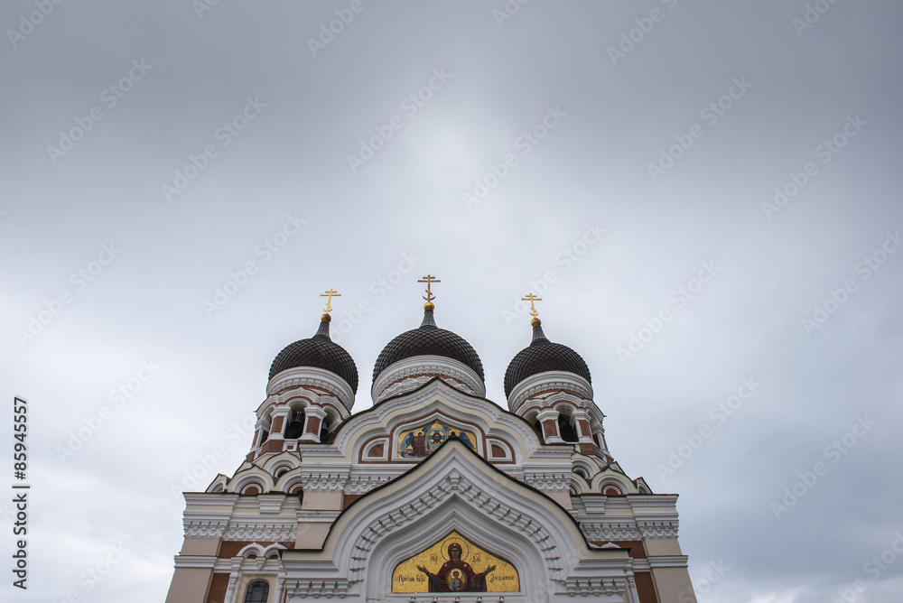 Close up Church In The Tallinn Old Town, Estonia.  