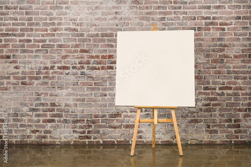Easel with blank canvas