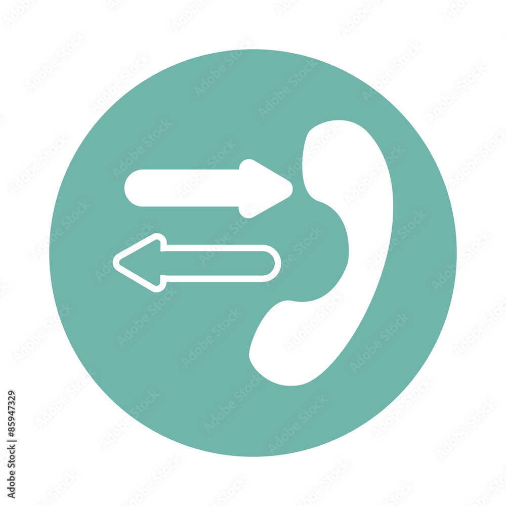 Incoming and autgoingg call icon Incoming and autgoingg call icon