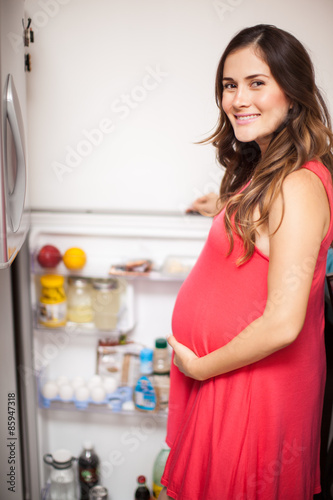 Hungry pregnant woman