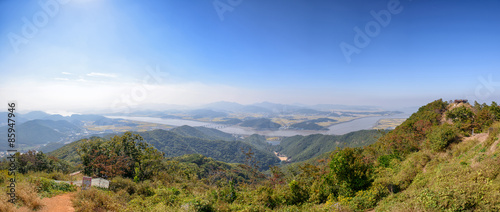 panorama View from Munsu Mountain in Korea